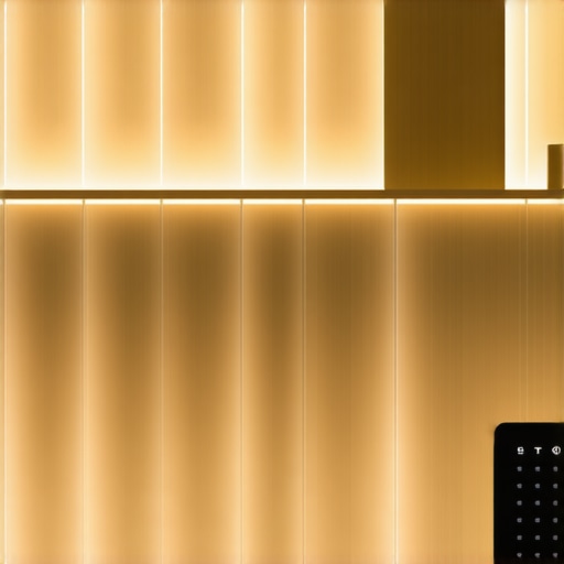 Contemporary interior with advanced LED lighting and control systems