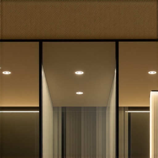 Futuristic smart lighting embedded in contemporary building design