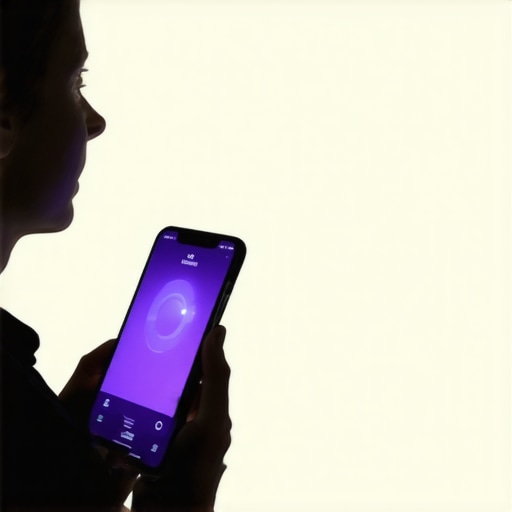 Illustration of a modern smart LED lighting system with app control