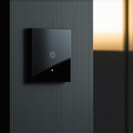 Modern smart lighting control panel in a stylish home interior