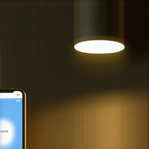 Smart Rasvjeta s IoT kontrolom Ilustracija modernog sustava pametne rasvjete s interaktivnom kontrolnom pločom