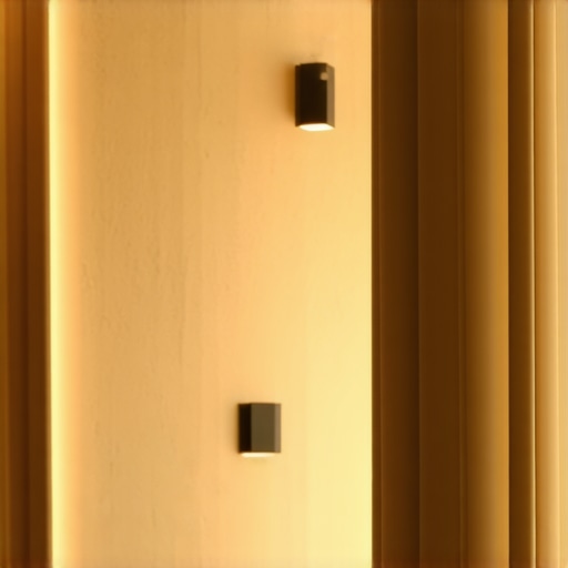 Living room with advanced adjustable track lights accentuating textures and art