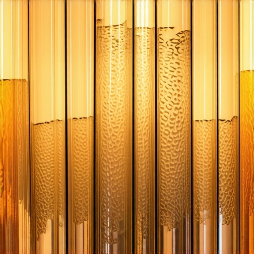 Detalj organski teksturiranog stakla na svjetiljci s prirodnim uzorcima.